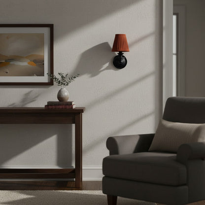 Pleated Fabric Shade Wall Sconce
