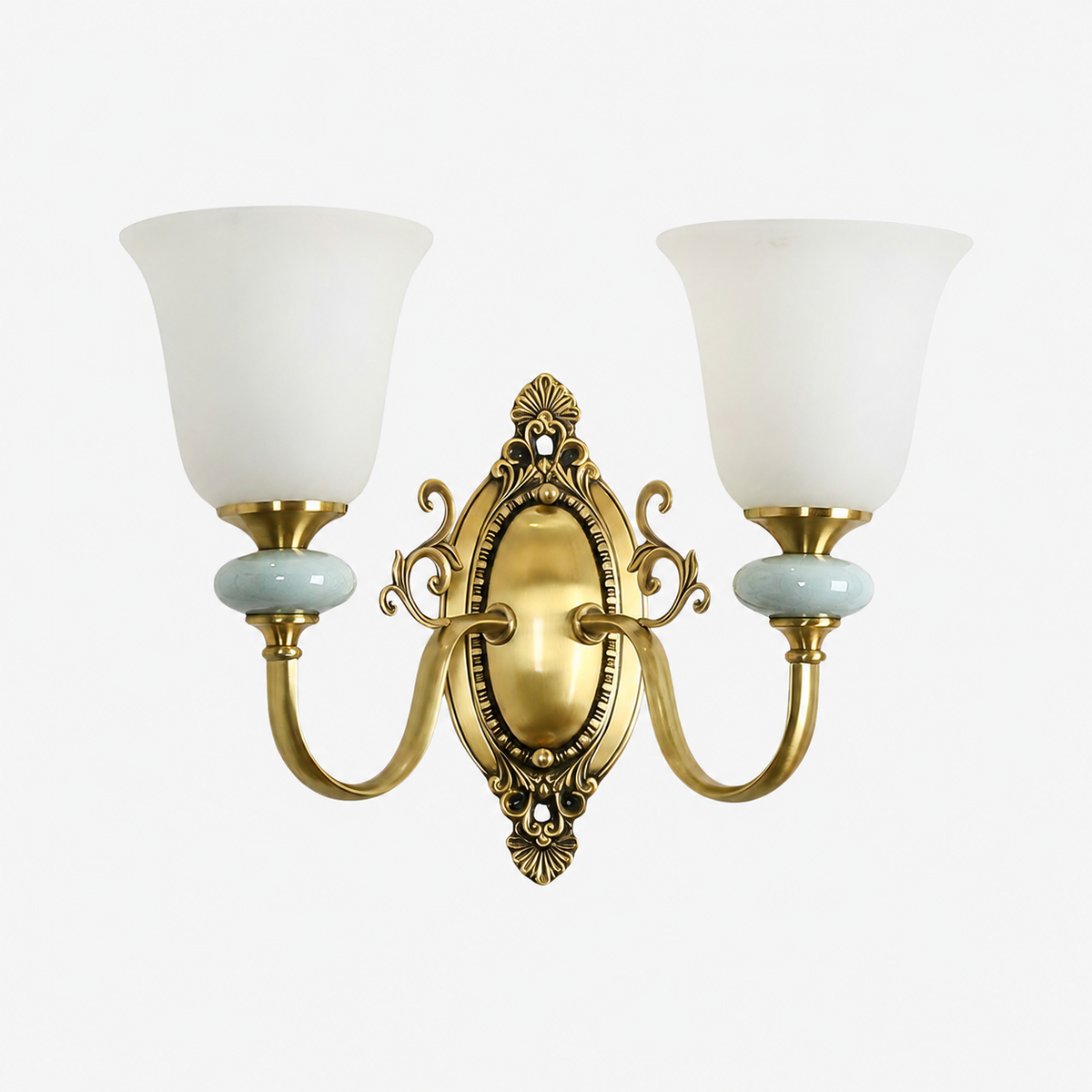 
Lodge Ceramic and Fabric Shade Wall Lamp