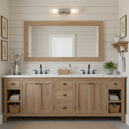 Double Glass Tube Wall Sconce for Bathroom Vanity