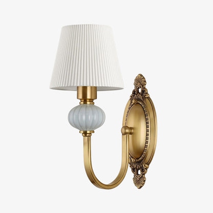 Lodge Ceramic and Fabric Shade Wall Lamp