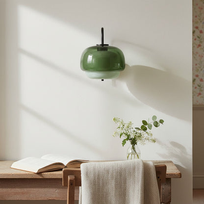 Colored Glass Dome Wall Lamp