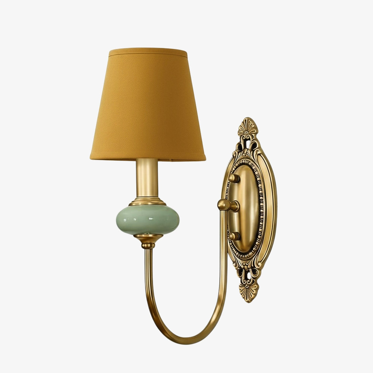 
Lodge Ceramic and Fabric Shade Wall Lamp