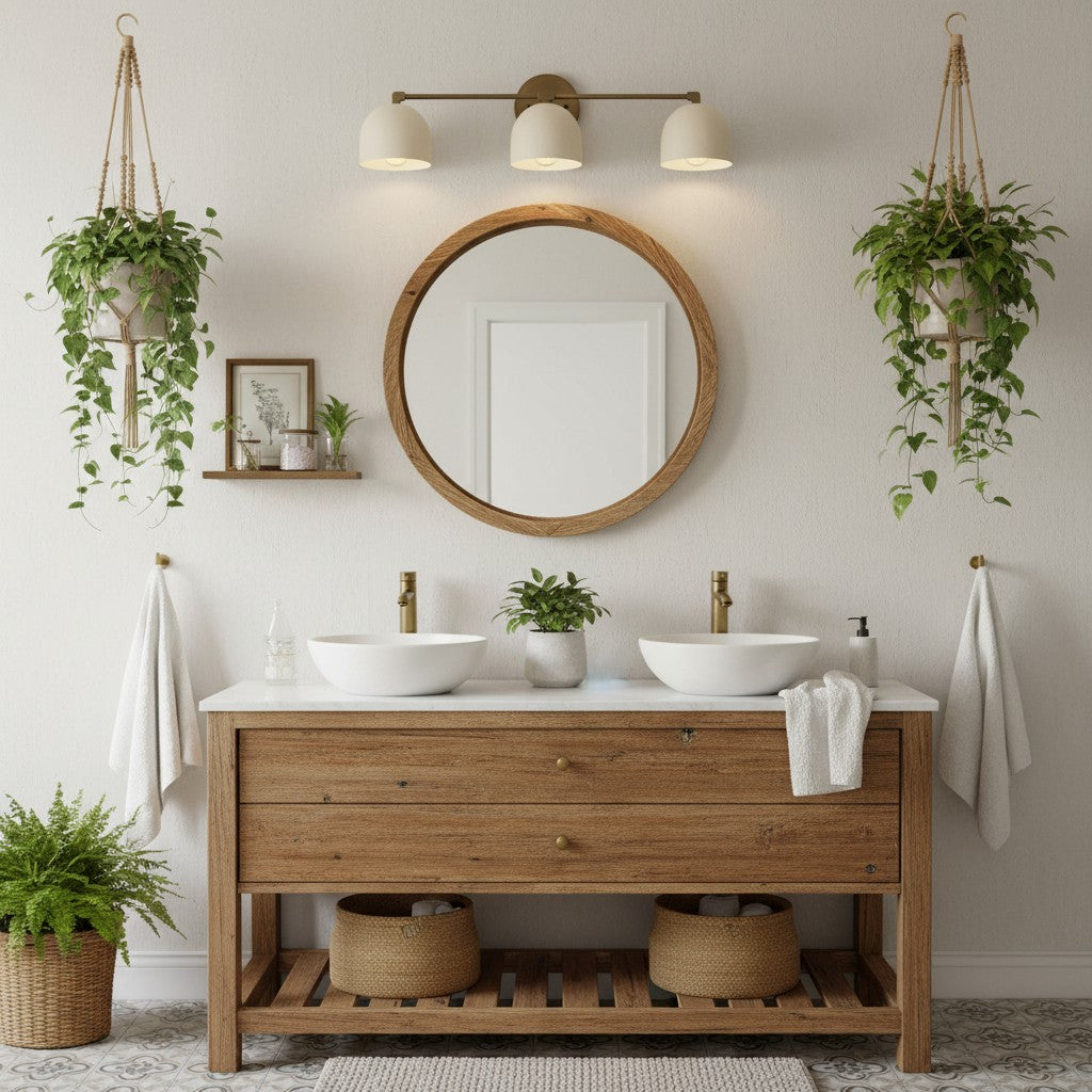
Mid-Century Dome Brass Vanity Wall Sconce