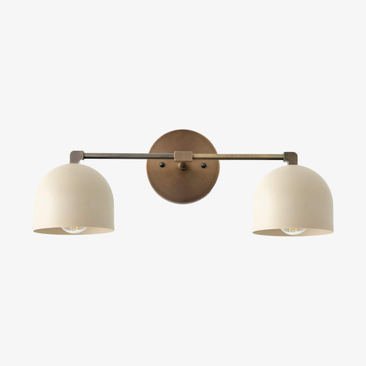 
Mid-Century Dome Brass Vanity Wall Sconce