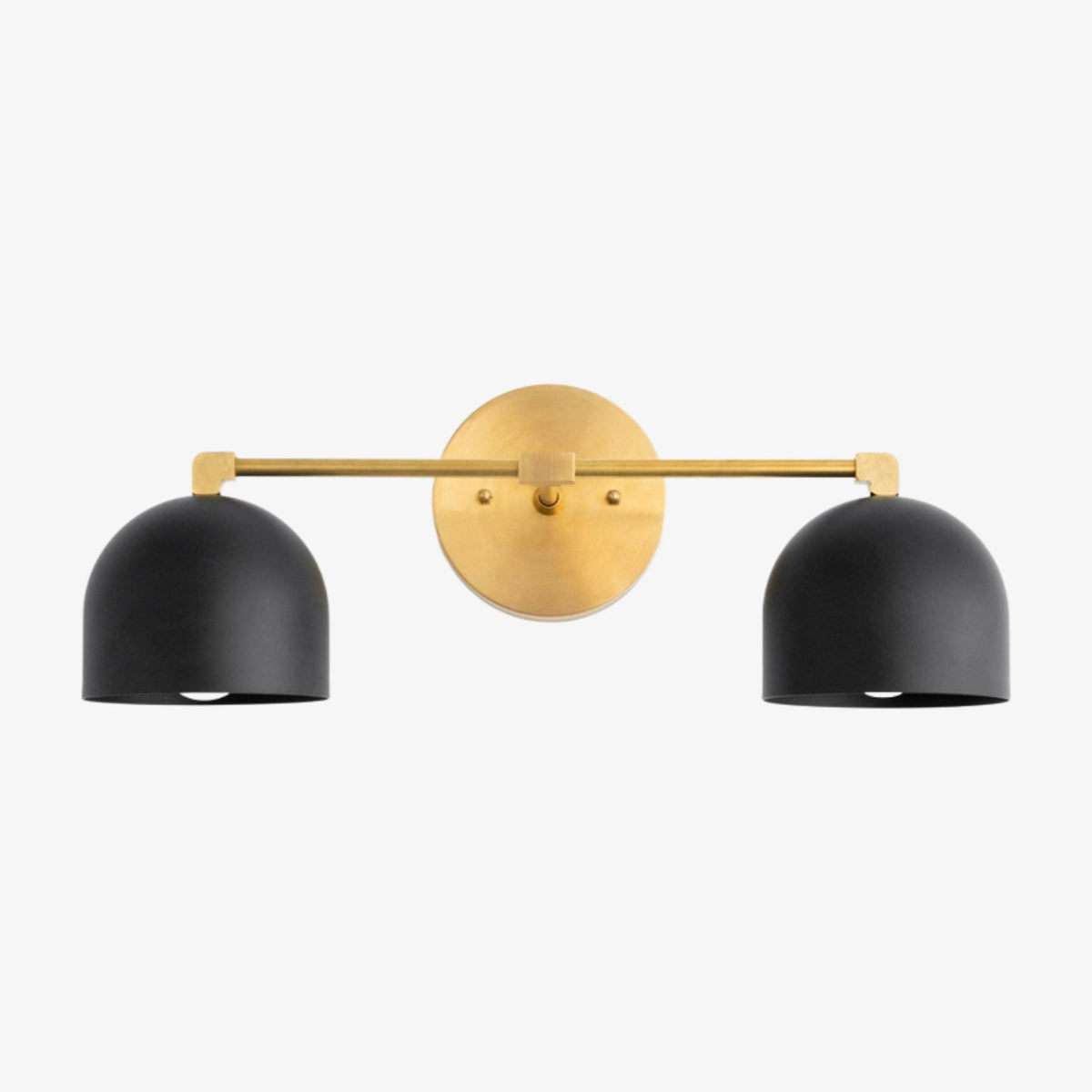 
Mid-Century Dome Brass Vanity Wall Sconce