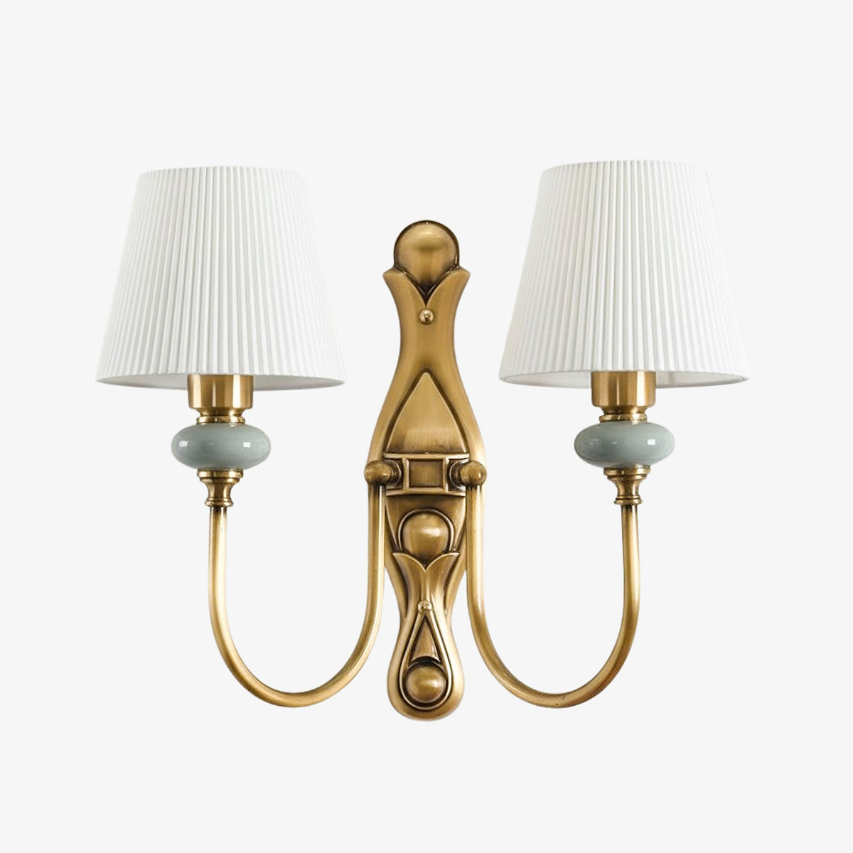 
Lodge Ceramic and Fabric Shade Wall Lamp