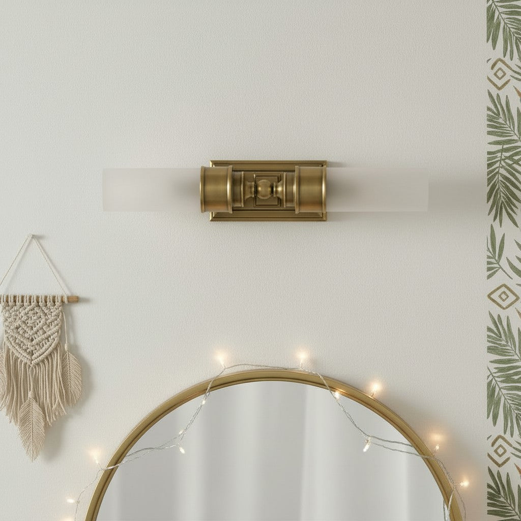 
Double Glass Tube Wall Sconce for Bathroom Vanity