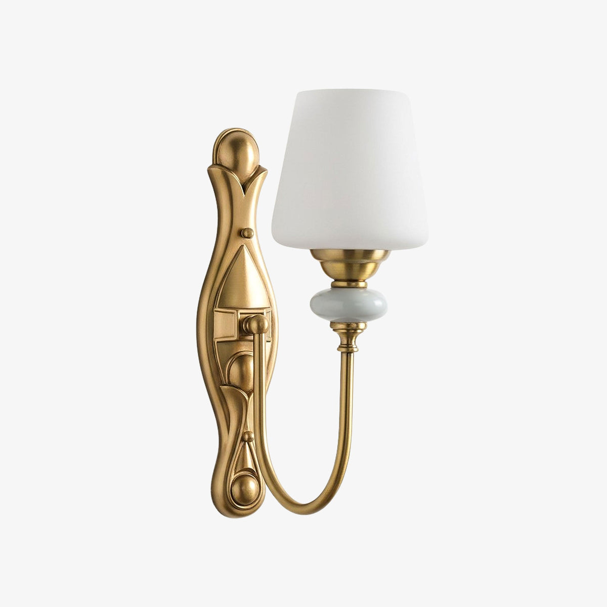 
Lodge Ceramic and Fabric Shade Wall Lamp
