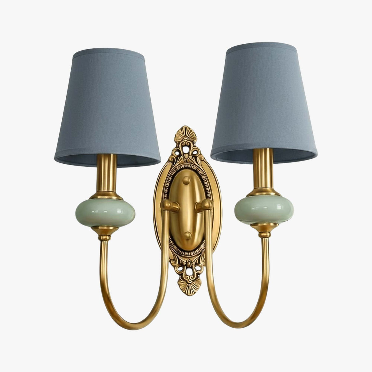 
Lodge Ceramic and Fabric Shade Wall Lamp