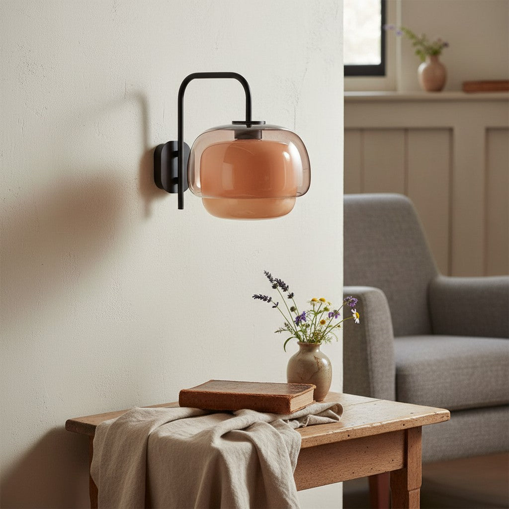 
Colored Glass Dome Wall Lamp