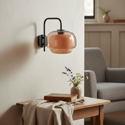 Colored Glass Dome Wall Lamp