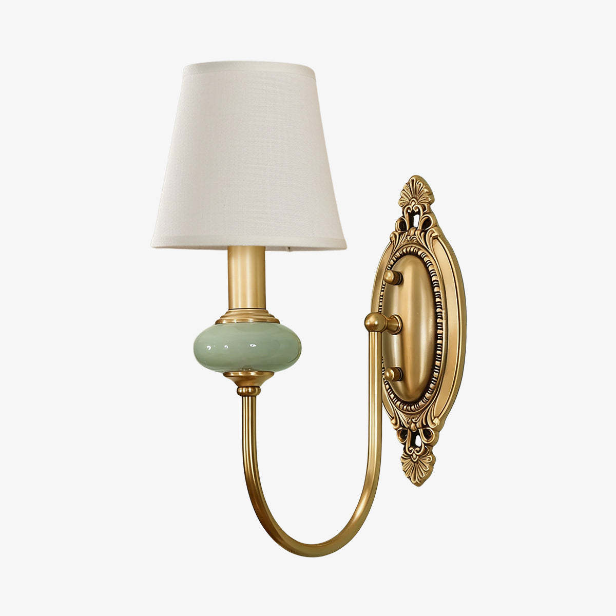 
Lodge Ceramic and Fabric Shade Wall Lamp