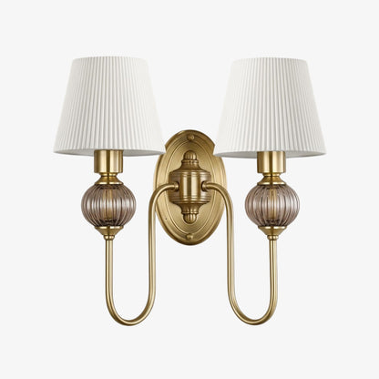 Lodge Ceramic and Fabric Shade Wall Lamp