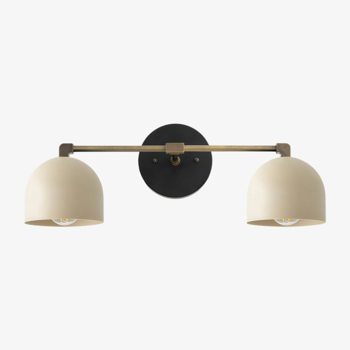 
Mid-Century Dome Brass Vanity Wall Sconce