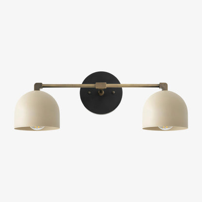 Mid-Century Dome Brass Vanity Wall Sconce