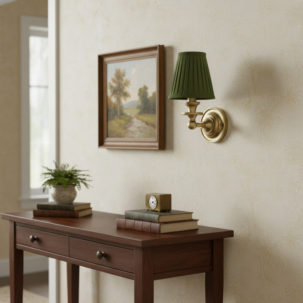 
Pleated Fabric Shade Wall Sconce