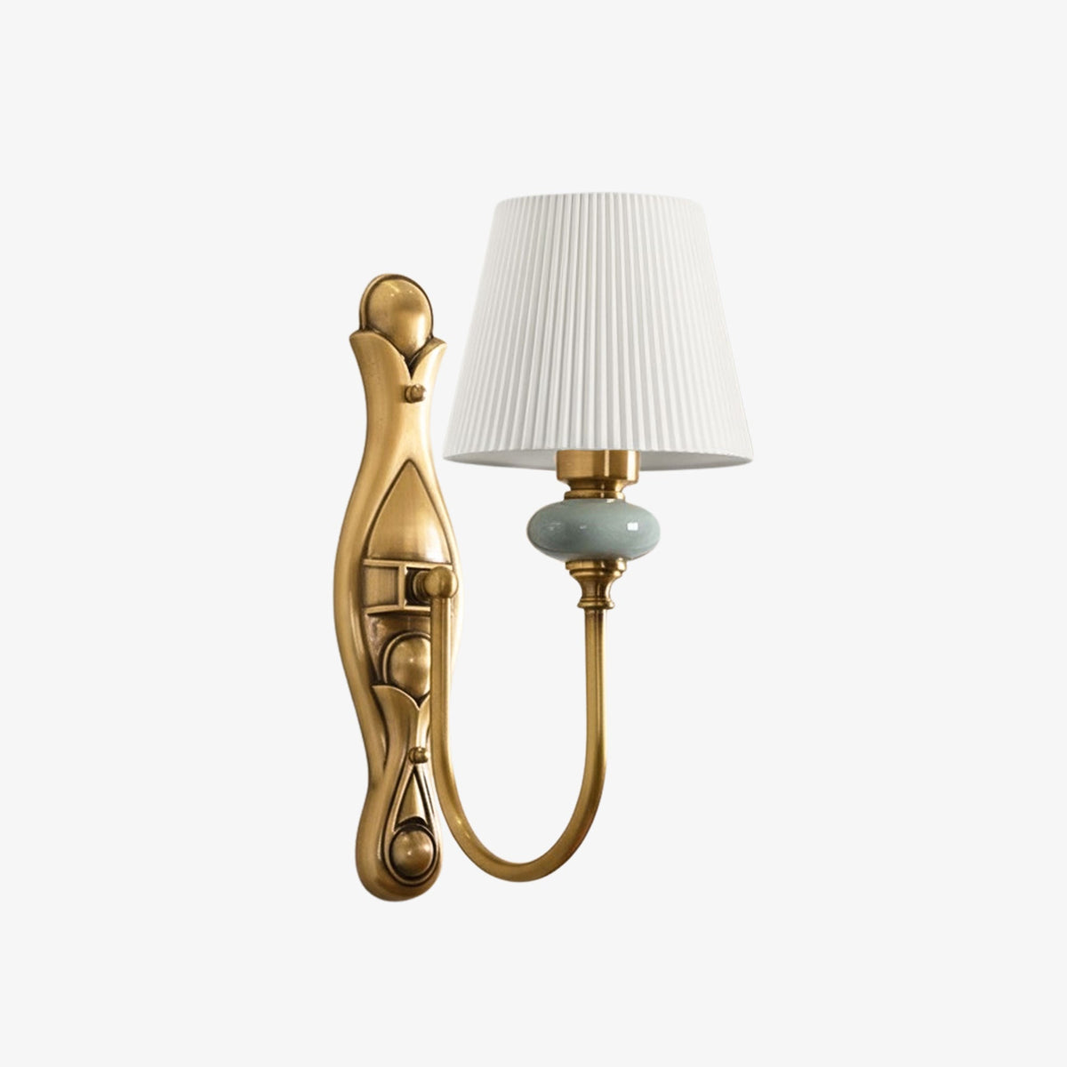 
Lodge Ceramic and Fabric Shade Wall Lamp