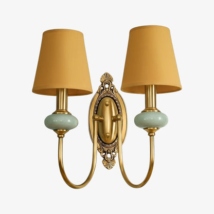 Lodge Ceramic and Fabric Shade Wall Lamp