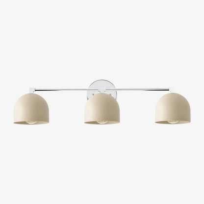 Mid-Century Dome Brass Vanity Wall Sconce