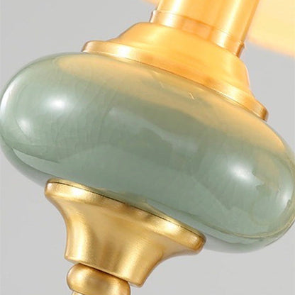 Lodge Ceramic and Fabric Shade Wall Lamp