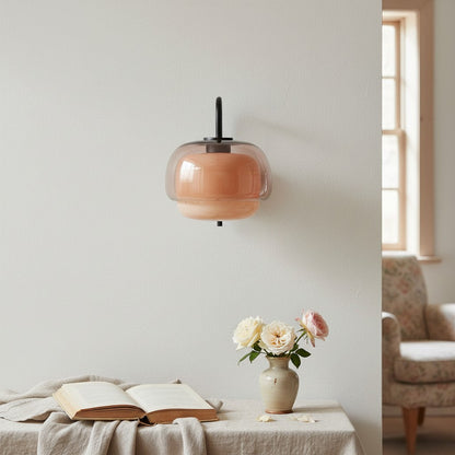 Colored Glass Dome Wall Lamp