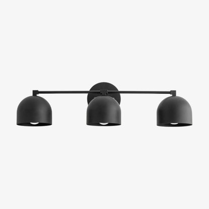 Mid-Century Dome Brass Vanity Wall Sconce