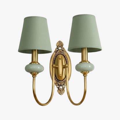 Lodge Ceramic and Fabric Shade Wall Lamp
