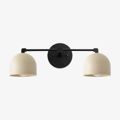 Mid-Century Dome Brass Vanity Wall Sconce
