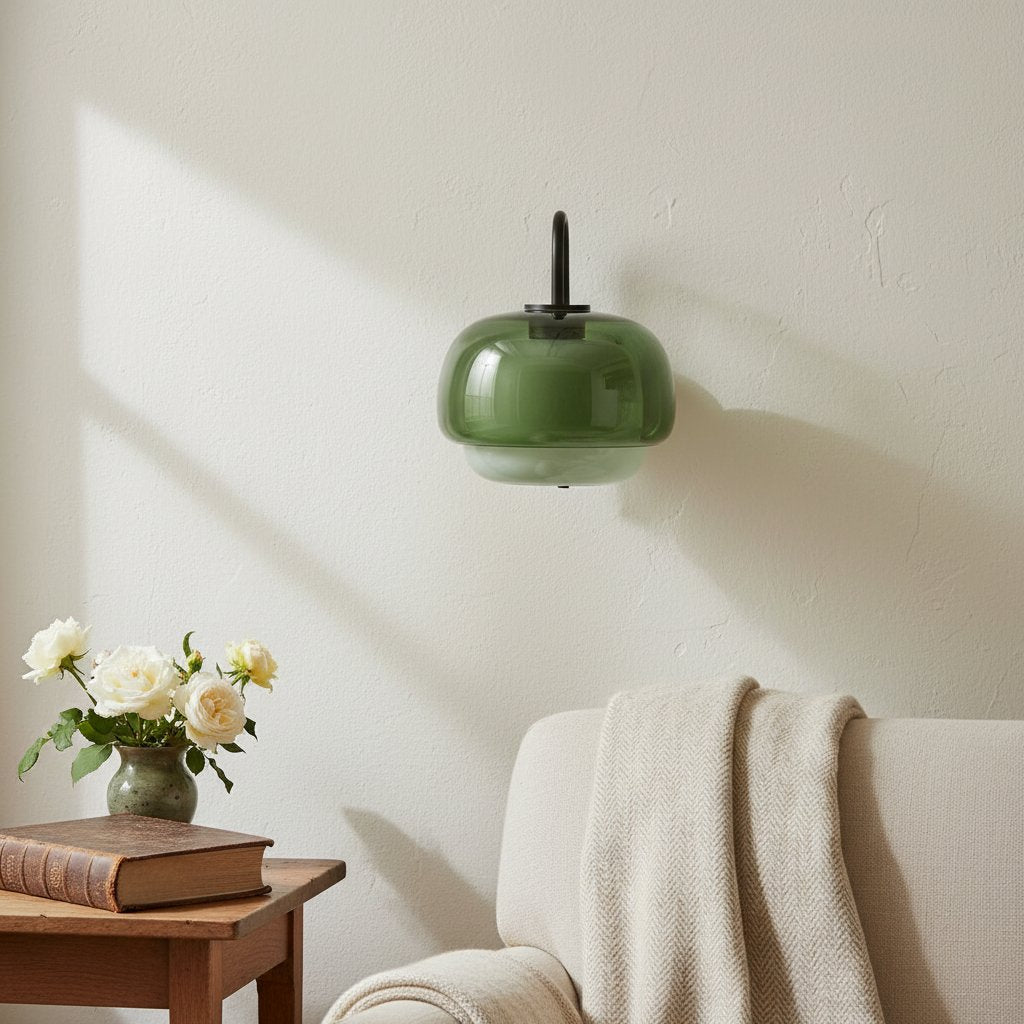
Colored Glass Dome Wall Lamp