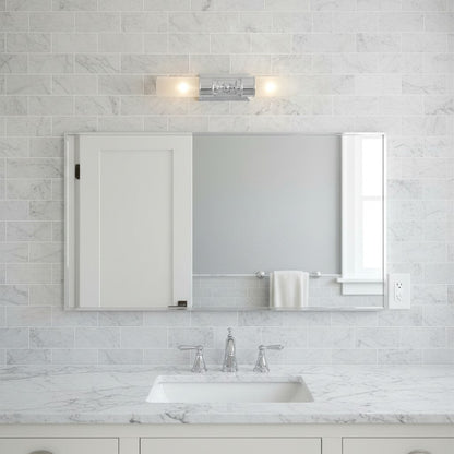 Double Glass Tube Wall Sconce for Bathroom Vanity