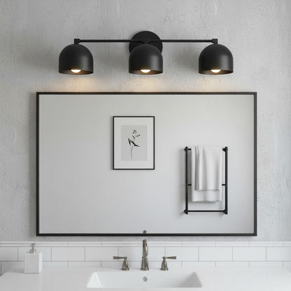 Mid-Century Dome Brass Vanity Wall Sconce
