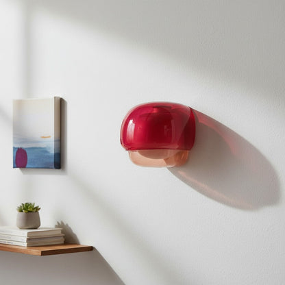Colored Glass Dome Wall Lamp