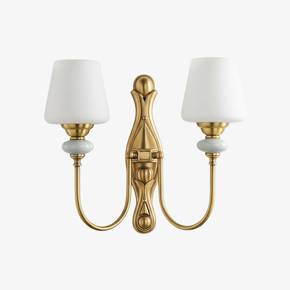 
Lodge Ceramic and Fabric Shade Wall Lamp