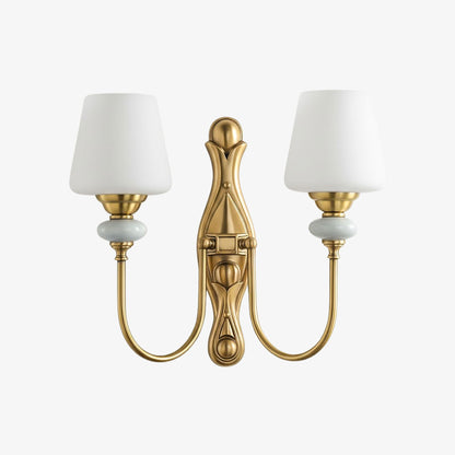 Lodge Ceramic and Fabric Shade Wall Lamp