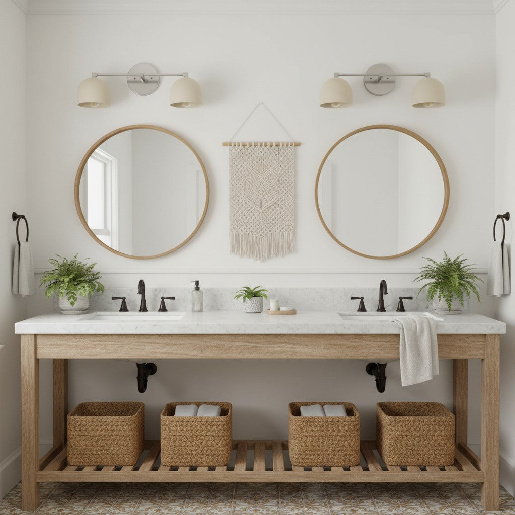 
Mid-Century Dome Brass Vanity Wall Sconce