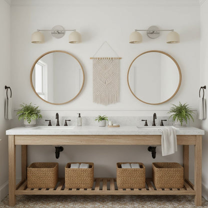 Mid-Century Dome Brass Vanity Wall Sconce