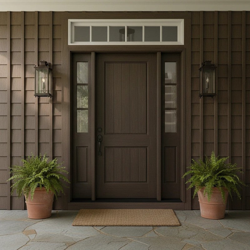 
Brass and Glass Outdoor Wall Lantern