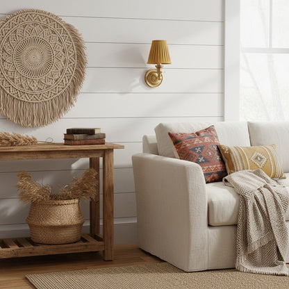 Pleated Fabric Shade Wall Sconce