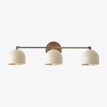 Mid-Century Dome Brass Vanity Wall Sconce