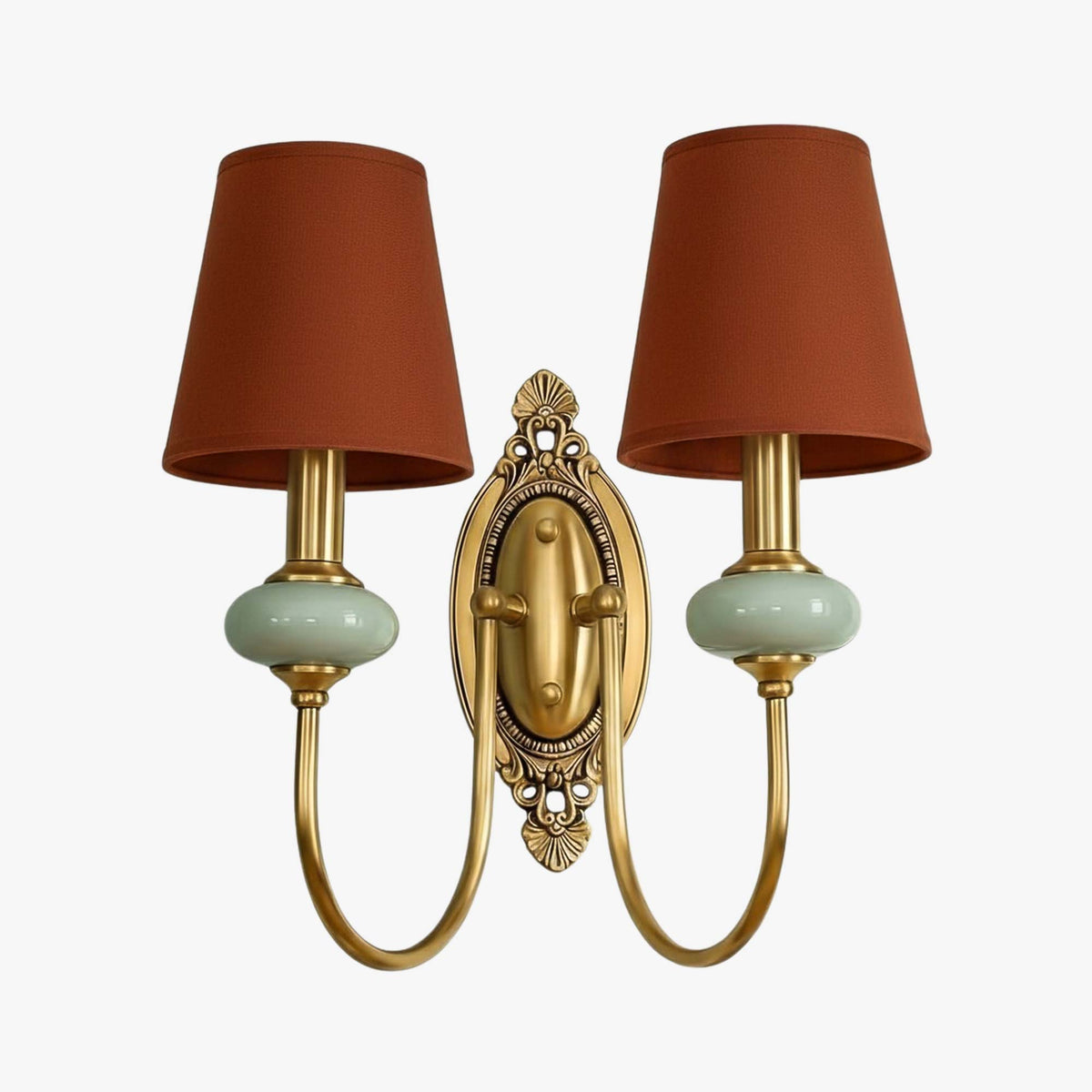 
Lodge Ceramic and Fabric Shade Wall Lamp