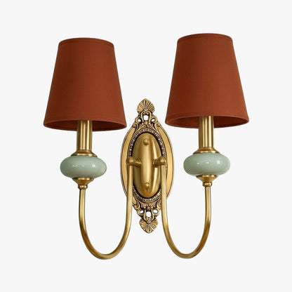 Lodge Ceramic and Fabric Shade Wall Lamp