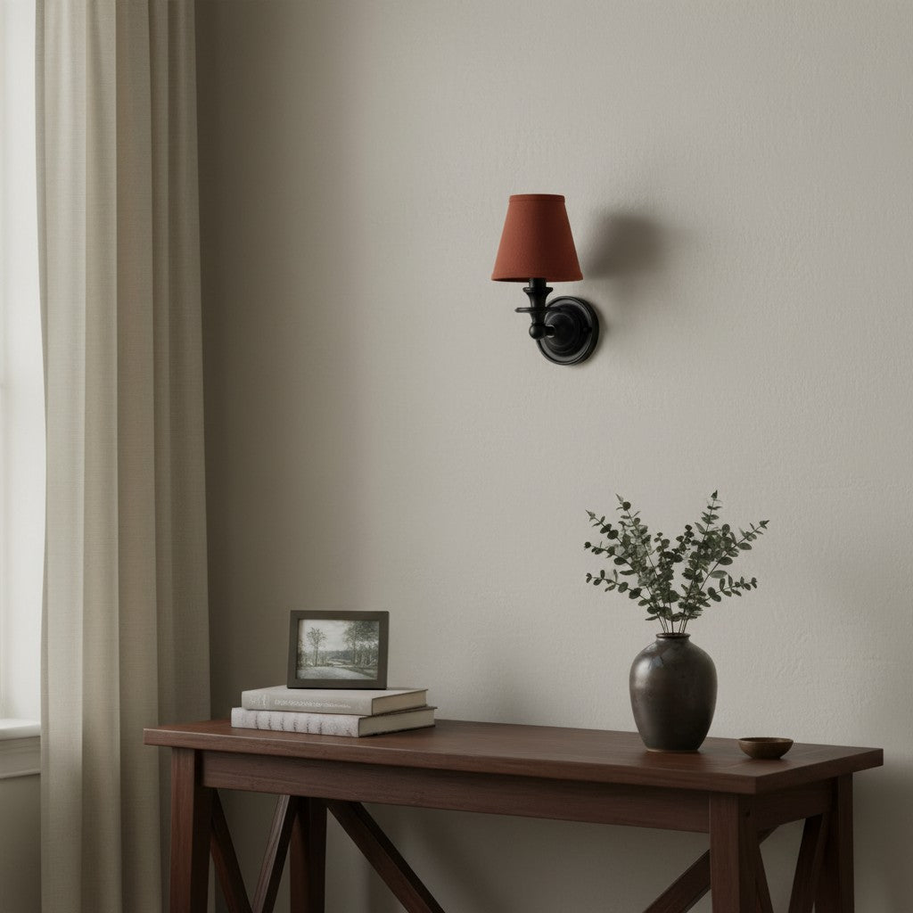 
Pleated Fabric Shade Wall Sconce