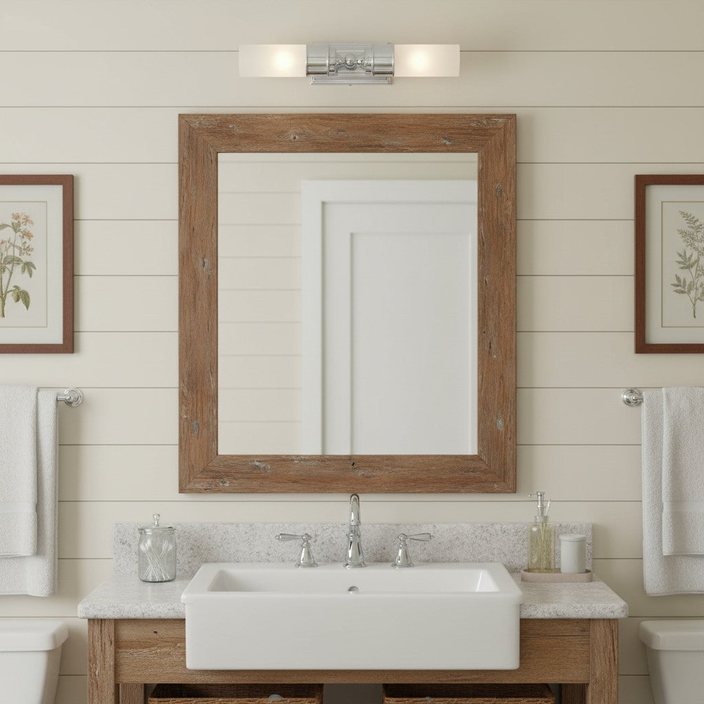 
Double Glass Tube Wall Sconce for Bathroom Vanity