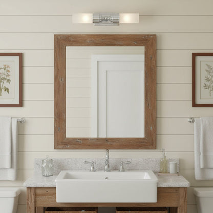 Double Glass Tube Wall Sconce for Bathroom Vanity