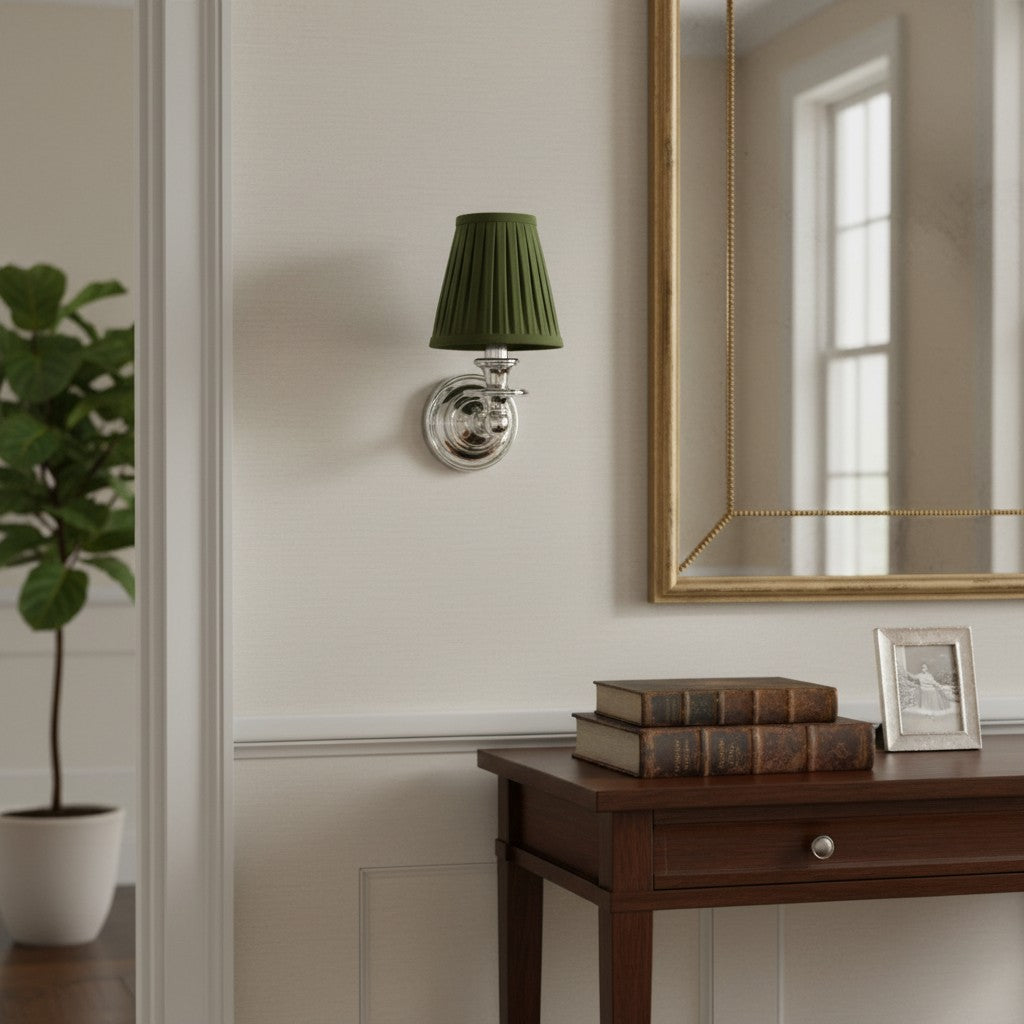 
Pleated Fabric Shade Wall Sconce