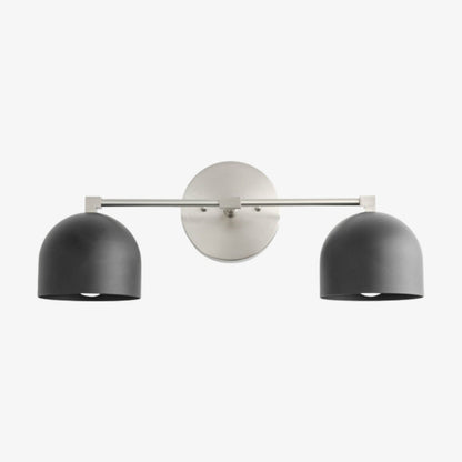 Mid-Century Dome Brass Vanity Wall Sconce