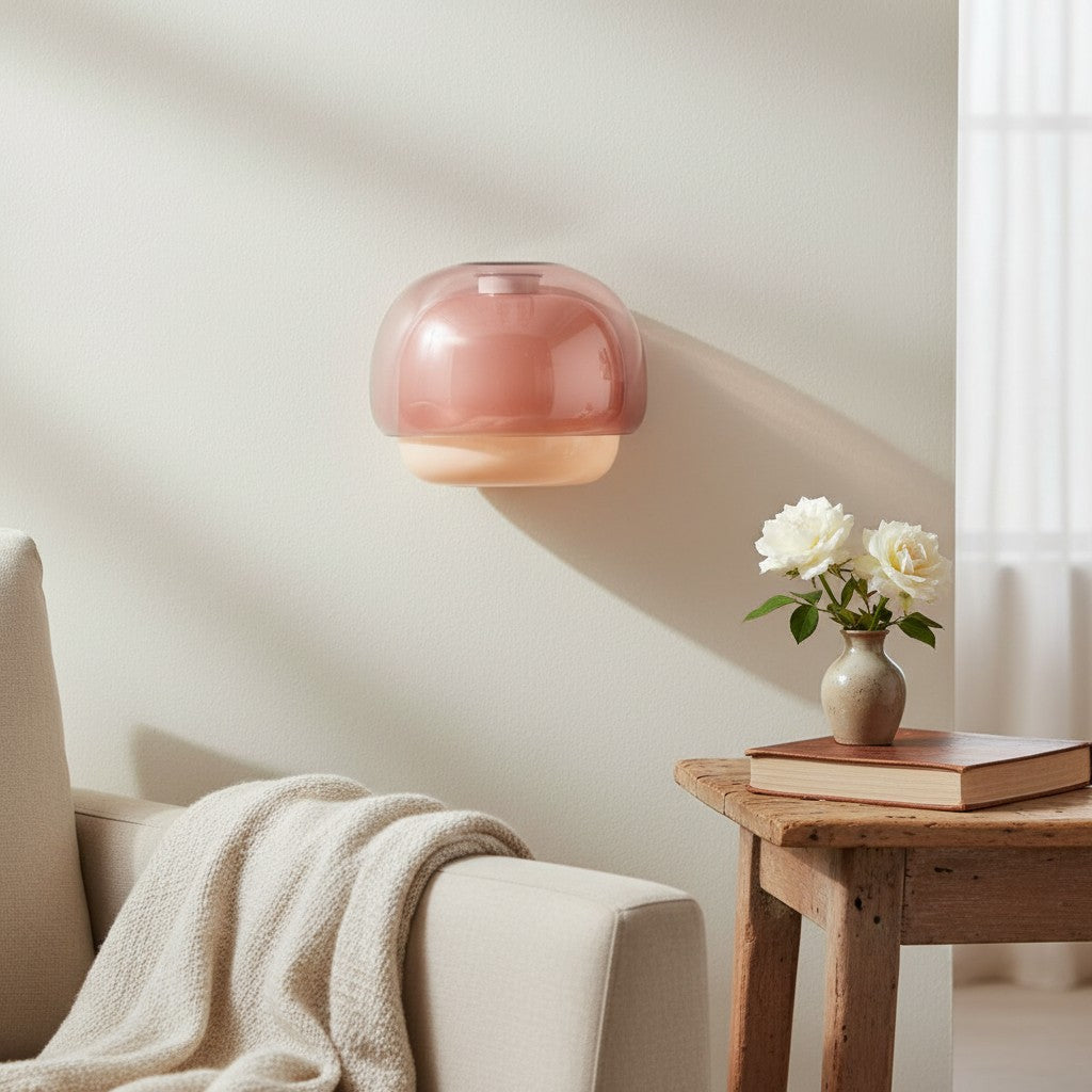 
Colored Glass Dome Wall Lamp