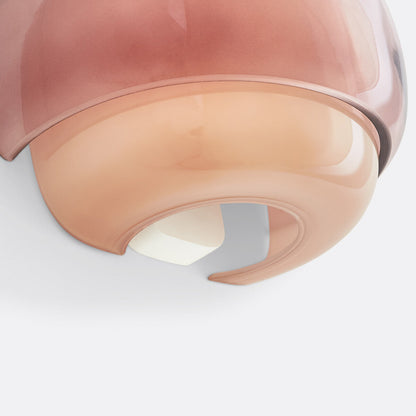 Colored Glass Dome Wall Lamp