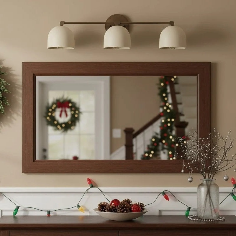 
Mid-Century Dome Brass Vanity Wall Sconce