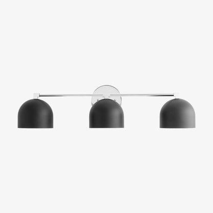 Mid-Century Dome Brass Vanity Wall Sconce